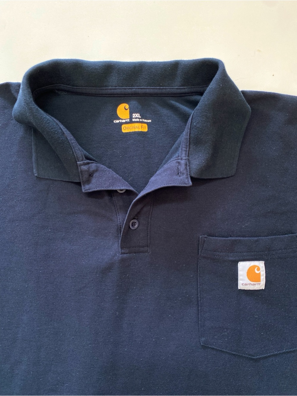 Carhartt Navy Workwear Polo Shirt, men’s XXL